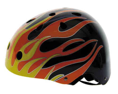 Helm Flammen Größe L